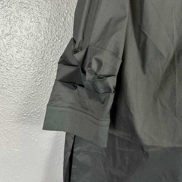 Misook Black Ruch Sleeves Tunic Blouse Size Medium Stylish Classy Lagenlook - Picture 6 of 10